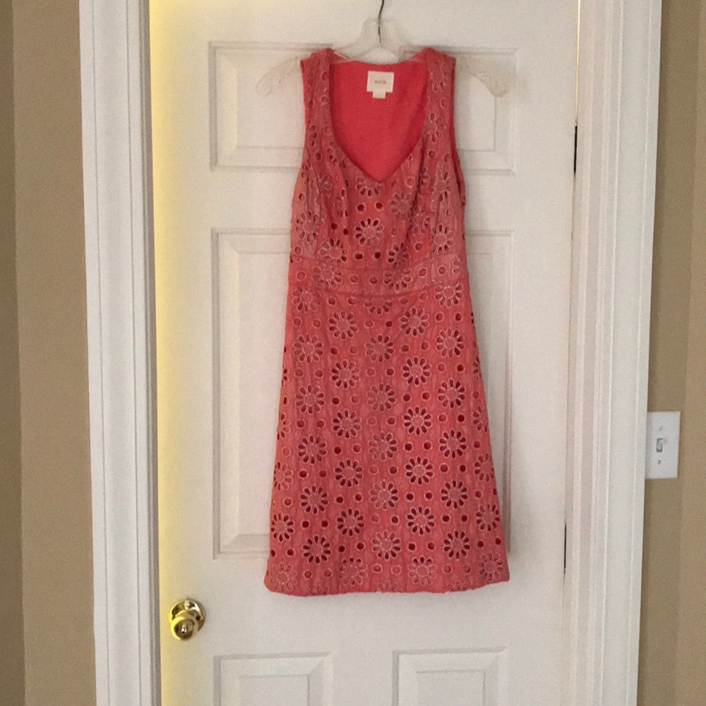 Maeve size 0 coral dress with silver flowers